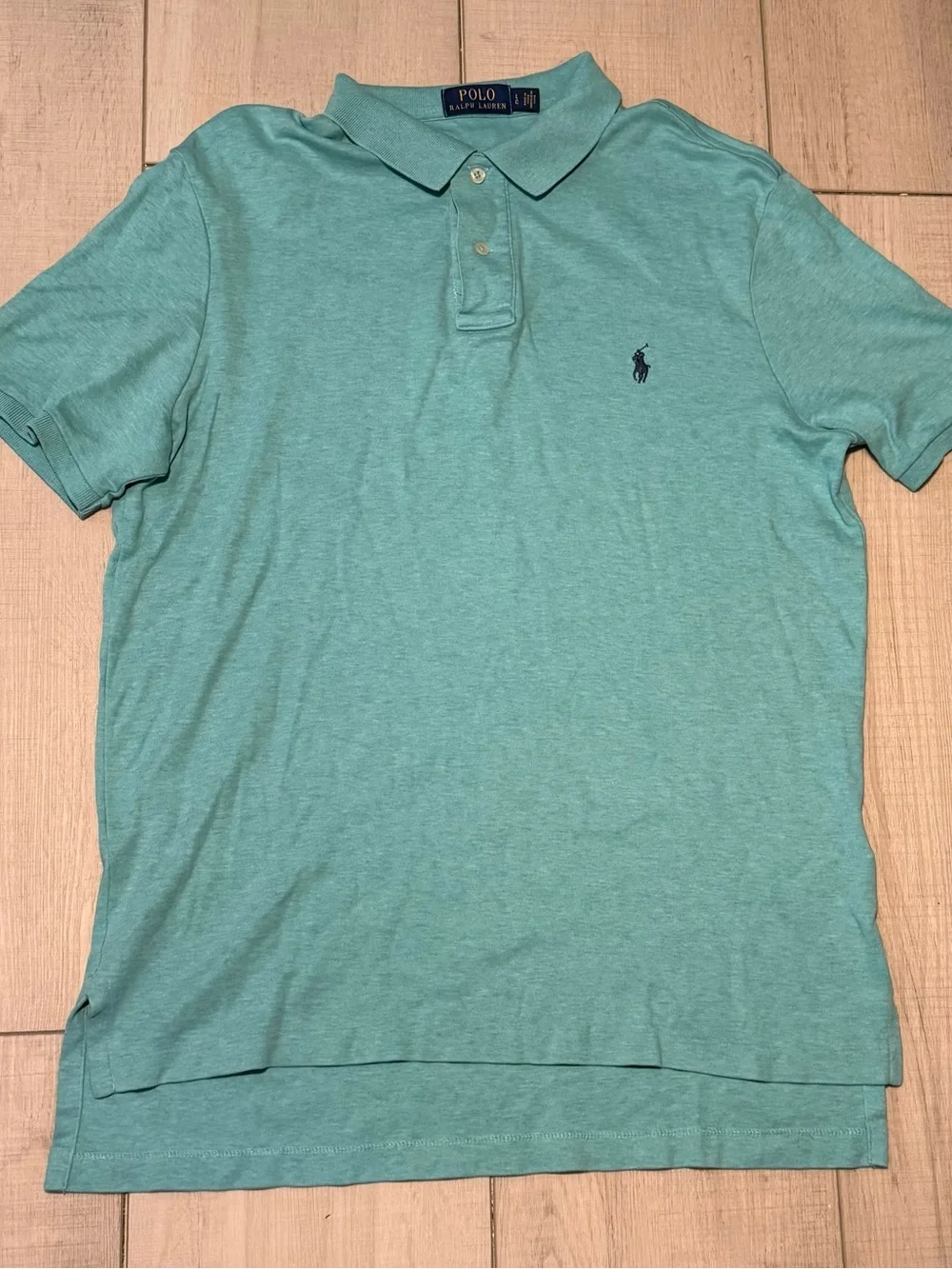 Ralph Lauren Men’s Mint Polo Shirt with Navy Pony